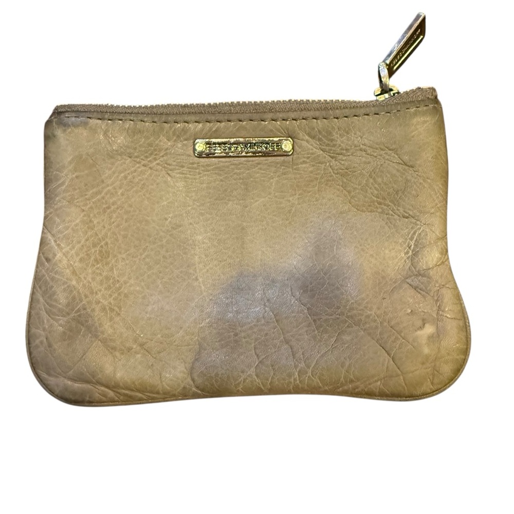 Rebecca Minkoff Gray Girlie Stuff Leather Zip Coin Purse